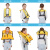 百舟（BAIZHOU）JXB001 自动气胀式救生衣 防汛便携充气背心式救援衣 黄色自动款