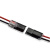 LED免焊锡免剥线快速接线端子双线互插带锁2P电源导线对线连接器 红黑并线22AWG10米