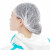海斯迪克一次性无纺布条形帽 美容院餐饮头套 21英寸双筋白色(100个) 