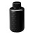 RUI QI  HDPE黑色大口刻度试剂瓶 塑料大口瓶塑料小口瓶 防紫外线液体瓶 小口 500mL,2个装