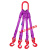 成套起重吊装吊绳柔性吊装带绳行车吊车组合索具工具吊具 三腿2吨5米(柔性成套)