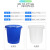 大号垃圾桶带盖户外家用特大号商用厨房无盖圆桶环卫潲水桶带轮子 65升白色有盖（加厚款）