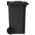 竖文社 新国标大号分类环卫垃圾桶户外带盖垃圾桶 120L黑色
