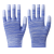 浸胶涂指涂掌尼龙手套劳保工作耐磨防滑干活打包薄款涂胶 蓝色条纹涂指(12双) M