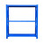竹特   仓储货架柜 仓库货架展示柜 超市货架置物架 蓝色三层中型150*60*200主架