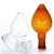 棕色梨形烧瓶 玻璃鸡心瓶 加厚耐高温尖底展示瓶蒸发仪旋蒸瓶50ml 透明5ml19*26#