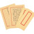 希万辉 中国风复古牛皮纸创意信纸信封套装 50个大号红框信封11*22cm