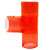 伟星PVC可视化线管配件 电工套管保护管配件 穿线管绝缘阻燃管件 等径三通 红色20mm（10个装）