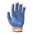 京途劳保手套加厚耐磨点胶棉线手套防滑涂胶手套耐磨舒适工地工作手套 蓝色点珠线手套 12付/包