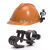 盛世浩瀚定制适合安全帽消防手电筒夹头盔头灯支架安全帽侧灯卡扣夹子安全帽固定卡 打孔安装29-42mm
