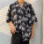 情侣装全套搭配港味复古vintage花衬衫短袖泰式夏威夷风设计感痞 蓝色 1187 M