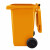 鲁识 LS-ls26 户外桶大号物业环卫垃圾桶 100L普通黄色
