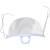 橙央口罩适用于专用商用塑料透明微笑厨房餐饮定制食堂餐厅防雾口水飞 透明防雾加高2盒20(可循环使用