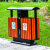 户外垃圾桶不锈钢公共场合果皮箱大号分类环卫室外小区公园垃圾箱 上海桶