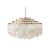 汉宫法式贝壳吊灯意大利Verpan创意中古艺术创意风铃客厅餐厅卧室灯饰 铬色-直径28cm-光谱三色变光
