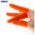 海斯迪克 加厚防滑护指 耐磨乳胶手指套(100只) 橘黄色 2.5cmS码