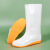 钢米 GH0024平底易清洗雨鞋 养殖场雨靴胶鞋防水鞋 38码白色(双)