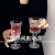 煜化法式优雅透明高脚杯高颜值香槟杯红酒杯果汁杯欧式浮雕玻璃杯 大号法式高脚杯/270ml-两个装