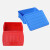 塑料周转箱长方形带盖物流中转筐加厚胶盒红黄蓝白收纳整理箱 单箱 外径；640.430.200 红色