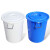 富都华创 加厚50L白色无盖 大号塑料桶 圆形收纳桶大容量水桶酒店厨房工业环卫物业垃圾桶 FDHC-ST-001