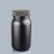 塑料瓶大容量大小口试剂瓶广口黑色棕色避光瓶HDPE白色样品 黑大口2L