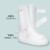 阿力牛 AZF86 PVC注塑一体成型防雨鞋套 加厚耐磨雨鞋套 白色高筒 XL(40-41码） 