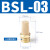 长头铜尖头平头电磁阀消声器可调节流塑料BSL-01/02/03/04 BSL-03/螺纹3分