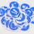 稳斯坦 （5个装）桌面物品定位贴定位标志标识6S5S蓝色办公规范标签标志 10*10cm 花盆 W542