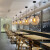 欧普灯北欧餐厅吧台灯单头创意个性奶茶店咖啡厅玻璃圆球小吊灯 200透明圆球+黑线 +光源