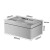 梅兰日兰地插平嵌入式200型不锈钢强电大理石瓷砖地板插座盒 双五孔(银色)