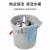 乐柏美（Rubbermaid）圆形BRUTE小桶 13.2L灰色FG261400 带刻度测量防腐蚀保洁小水桶 尖嘴手提塑料桶