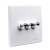 汉顿BE北欧复古开关插座面板86面板白银拨杆创意LOFT复式 白色五孔插座