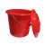 珠塑（ZHUSH）塑料提水桶 加厚耐用圆形收纳桶清洁洗衣桶大容量水桶 528好日子桶带盖22L