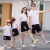 迪士尼（Disney）亲子装白色POLO衫夏季牛仔裙男女童短袖t恤家庭套装一家三口四口 上衣 男童90码(15-22斤)