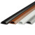 线槽pvc明装电线盒木纹线槽半圆布线槽搭配底胶粘地板走线5米 灰色 1米长/1条