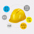 初诗 安全帽国标加厚ABS工业头盔工地电力建筑防砸透气工程帽v型黄
