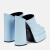 VERSACE    皮革防水台穆勒鞋奢侈品潮牌P00774206 蓝色 CN 35