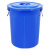 益美得 FW1361 大号水桶加厚塑料圆桶储水桶酿酒发酵带盖胶桶 100L金属把手蓝色
