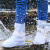 鞋套防水防滑雨天硅胶雨靴套防雨户外鞋套男女加厚耐磨底雨天脚套工业品 zx高筒蓝色加厚耐磨-加倍耐磨 S34-35