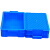 墨申塑料周转箱加厚物流箱储物箱带盖塑胶箱蓝色绿色物料盒大号收纳箱定制 43*31*14.5cm 蓝色外径长*宽*高