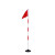 影月平原 蛇形跑杆标志杆 障碍物标志杆 红白训练杆1.8m红白铁杆+2.3kg橡胶底座