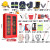 赫棠 微型消防站器材全套装工具展示柜 02款  拆装发货 不含安装 双人1.8豪华套装（含柜）