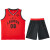 安踏儿童运动套装男中大童秋季童装男童篮球服两件套比赛训练套装 红/黑1406-4 165cm