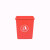 富都华创 无盖长方形大垃圾桶红色40L商用餐饮大号厨房户外垃圾箱学校大容量 FDHC-LJT-15