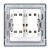 （SIEMENS）开关面板 强电86型墙壁暗装框大面板 睿致系列白+银边 中途开关/二开多控