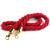 海斯迪克 礼宾柱挂绳 绒绳麻绳麻花挂绳栏杆座挂绳 红色麻花绳1.5米 gnjz-1477