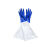 喷砂机手套加厚耐磨款皮布型防水防腐蚀橡胶手套 蓝色一双