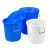 京顿 大号圆桶塑料水桶加厚带盖水桶酒店厨房工业环卫物业垃圾桶 60L白色不带盖子