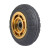 定制橡胶万向轮定向3寸4寸5寸中型轮子手推车平板车脚轮耐磨 桔色