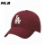 MLB2024新款mlb帽子男女LA棒球帽休闲防晒软顶NY鸭舌帽情侣款CP77 酒红la大标